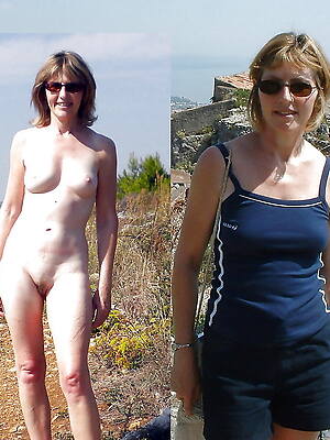 aged women dressed and undressed