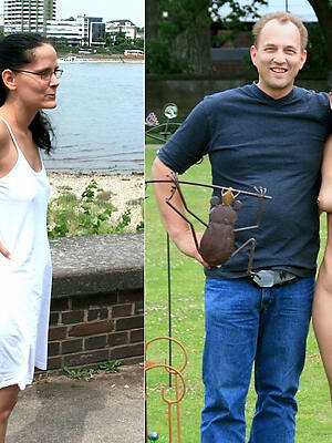 dispirited mature dressed then undressed pics