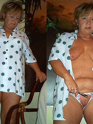matures dressed with an increment of undressed mature porn